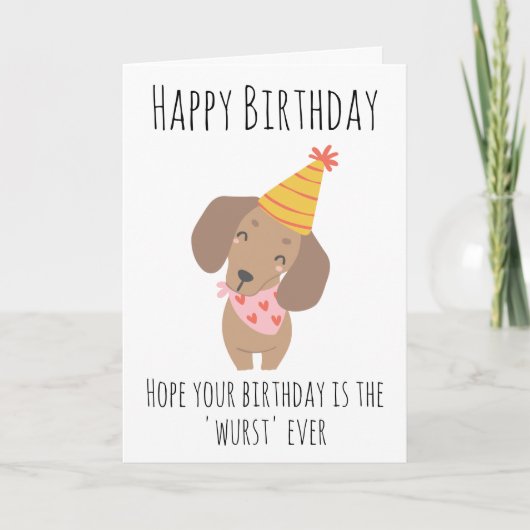 セージドッグ誕生日カード カード (正面)