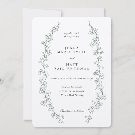 セージドリーム結婚式招待状 招待状 (正面)