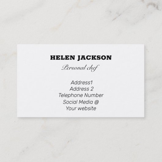 セージハーブ料理シェフケータリング名刺 名刺 (裏面)