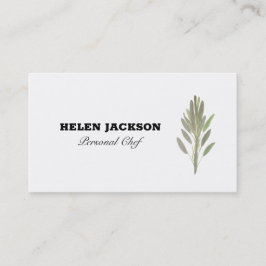 セージハーブ料理シェフケータリング名刺 名刺