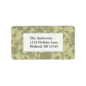 セージバラ差出人住所ラベル ラベル (正面)