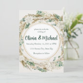 セージパンパスグラス結婚式招待状 | ボヘミアン 招待状 (スタンド正面)