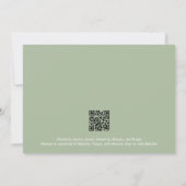 セージパーソナライズされたグリーンベイビーシャワー招待状 招待状 (裏面)