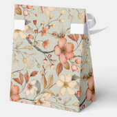 セージパーソナライズされたグリーンワイルドフラワーベビーシャワー フェイバーボックス (裏面)