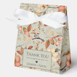 セージパーソナライズされたグリーンワイルドフラワーベビーシャワー フェイバーボックス