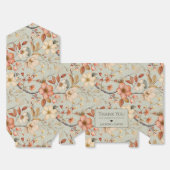 セージパーソナライズされたグリーンワイルドフラワーベビーシャワー フェイバーボックス (見開き)