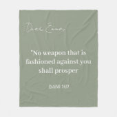 セージパーソナライズされた文字聖なる書物、 経典クリスチャン名 フリースブランケット (正面)