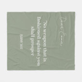 セージパーソナライズされた文字聖なる書物、 経典クリスチャン名 フリースブランケット (正面(横))