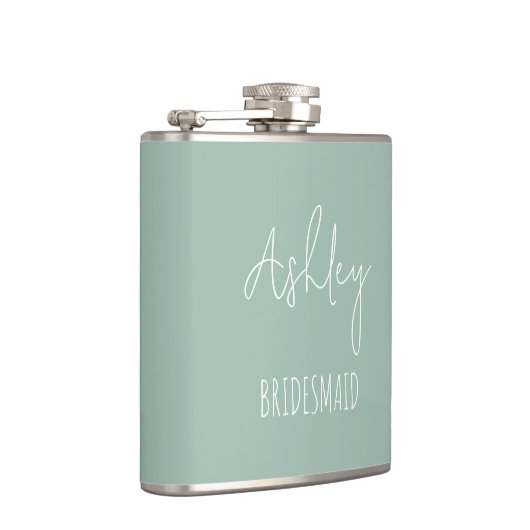 セージパーソナライズされた・グ最高のリーリーの花嫁 フラスク (右)