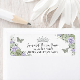 セージパープルバラフローラキンセアニェラ差出人住所 ラベル