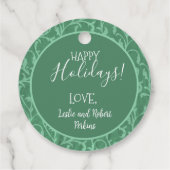 セージビクトリアングリーンペイズリーライクデザイン フェイバータグ (裏面)