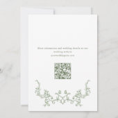 セージビクトリアングリーンリハーサルディナーQRコード 招待状 (裏面)