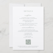 セージビクトリアングリーン結婚フレーム 招待状 (裏面)