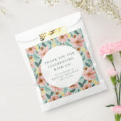 セージピンクフローラブライダルシャワーカスタムサンキュー フェイバーバッグ (封をした状態)