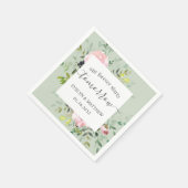 セージピンクフローラ永遠に明日のリハーサルを開始 スタンダードカクテルナプキン (角)