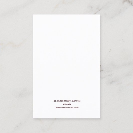 セージフェイクレザーアーチイヤリングディスプレイ 名刺 (裏面)