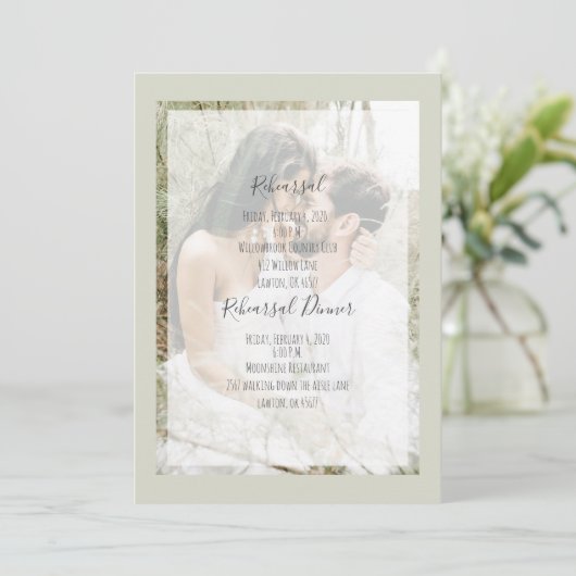 セージフォトリハーサル&リハーサルディナー招待状 招待状 (スタンド正面)