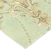セージフランスのグリーンビクトリアンスタイルフローラロココ ロングテーブルランナー (コーナー)