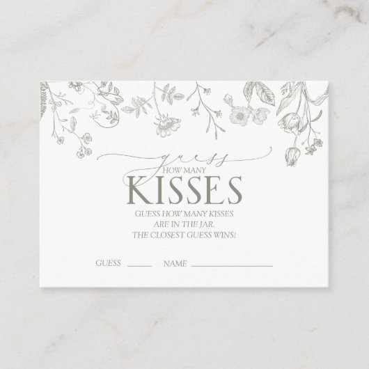 セージフランスのグリーンビクトリアンフローラシャワーゲーム エンクロージャーカード (正面)