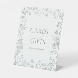 セージフランスのグリーンビクトリアンブライダルシャワープレゼント 台座サイン