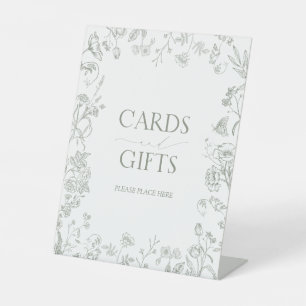 セージフランスのグリーンビクトリアンブライダルシャワープレゼント 台座サイン