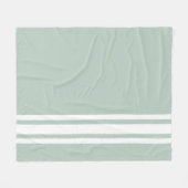 セージフランスのスタイルストライプフリースブランケット フリースブランケット (正面(横))