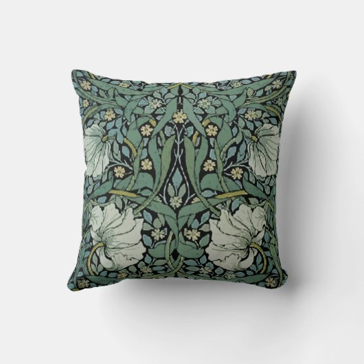 セージフローラウィリアムモリス装飾用クッション クッション (裏面)