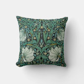 セージフローラウィリアムモリス装飾用クッション クッション (正面)