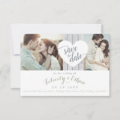 セージフローラウッドフォトウェディング日付カードを保存 セーブザデート (正面)