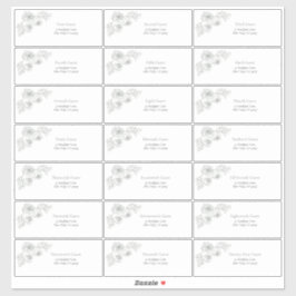 セージフローララインアートゲストアドレス シール