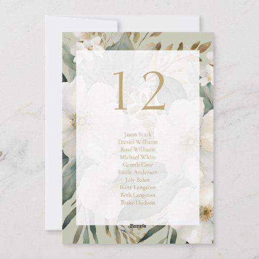 セージフローラ水彩表番号とシーティングカード シーズンカード (裏面)