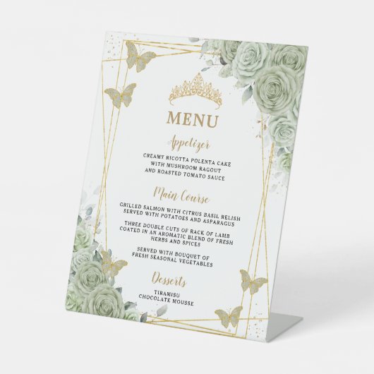 セージフローラ金ゴールドキンセアニェラスイーツ16メニュー 台座サイン (正面)