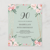 セージフローラ90th予算誕生日招待状 (正面)