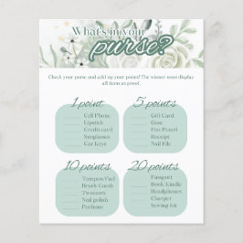 セージブライダルシャワーゲーム – あなたの財布の中に何があるか？