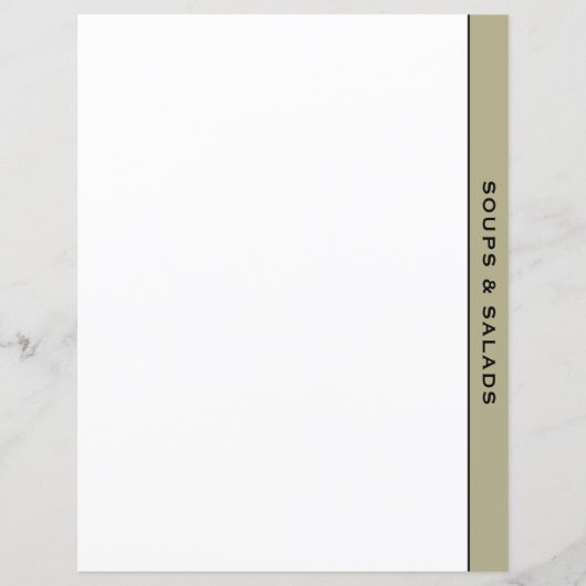 セージブラック&ホワイトレシピディバイダー |スープとサラダ (正面)