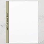 セージブラック&ホワイトレシピディバイダー |肉と魚介類 (裏面)