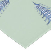 セージブルーパゴダクリスマスツリーテーブルクロス テーブルクロス (アングル)