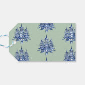 セージブルーパゴダメリークリスマスツリー1 – 写真ギフト ギフトタグ (裏面横)