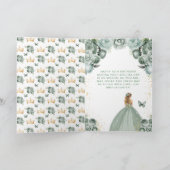 セージブロンドヘアガールSweet sixteen誕生日 カード (内部)