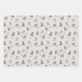 セージベビーその冷たい外の冬の赤ちゃんシャワー ラッピングペーパーシート (正面3)