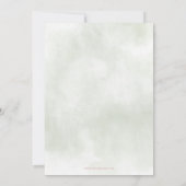 セージベビーの開花ピンクフローラガールベビーシャワー 招待状 (裏面)