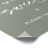 セージベビーは甘い赤ちゃんシャワーのサイン ポスター (角)