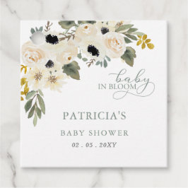 セージベビー開花アイボリーフローラガールベビーシャワー フェイバータグ