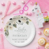 セージベビー開花アイボリーフローラガールベビーシャワー ペーパープレート (パーティー)