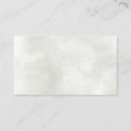 セージベビー開花アイボリーベビーシャワーブックリクエスト エンクロージャーカード (裏面)