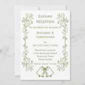 セージベルズスクロールワークウェディングレセプション 招待状 (正面)