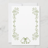 セージベルズスクロールワークウェディングレセプション 招待状 (裏面)