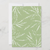 セージベージュパンパスグラスボモダンホブライダルシャワー 招待状 (裏面)