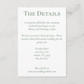 セージホワイト赤面ピーチフローラ詳細カード エンクロージャーカード (正面)