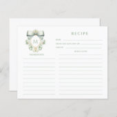 セージボウクレストモノグラムレシピカード (正面/裏面)